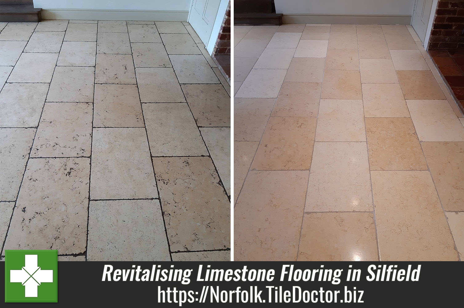 Limestone Floor Before and After Restoration Silfield