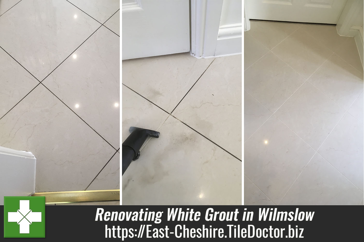 Ceramic Floor Tile Grout Before After Cleaning Wilmslow