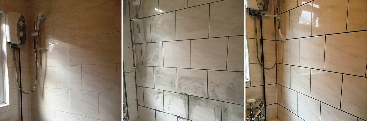 Ceramic Tile Grout Before After Renovation Levenshulme