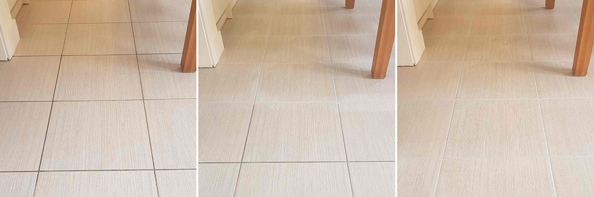 Porcelain Floor Tile Grout Before and After Renovation Darton